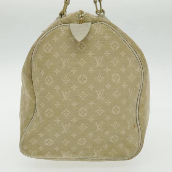 LOUIS VUITTON Monogram Mini Lin Speedy 30 Bag White Dunne M95319 LV Auth fm3945 - Picture 6 of 16